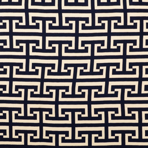 Viskosesatin - matt - Imperial Lines - navy