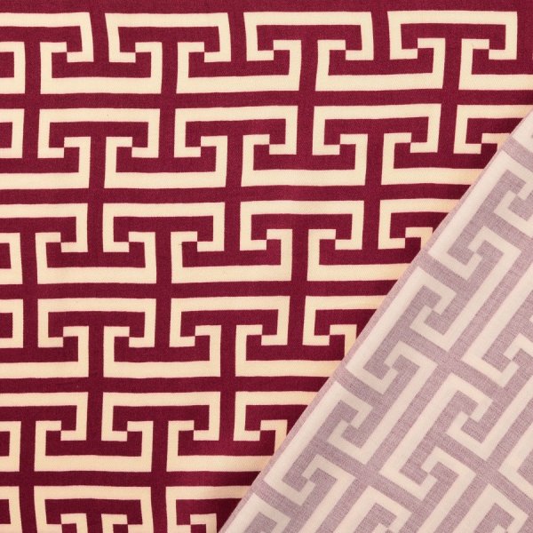 Viskosesatin - matt - Imperial Lines - red