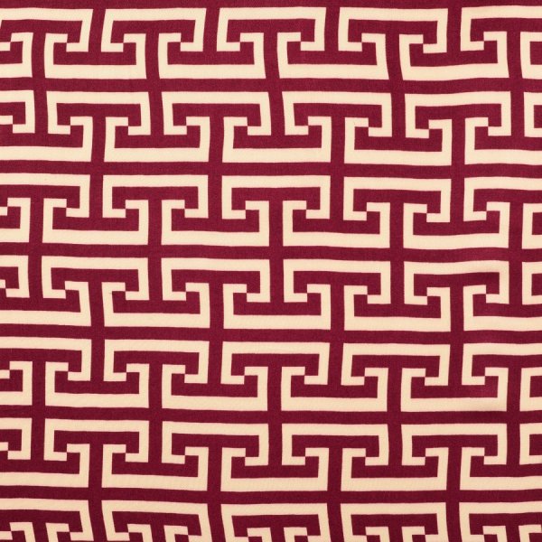 Viskosesatin - matt - Imperial Lines - red