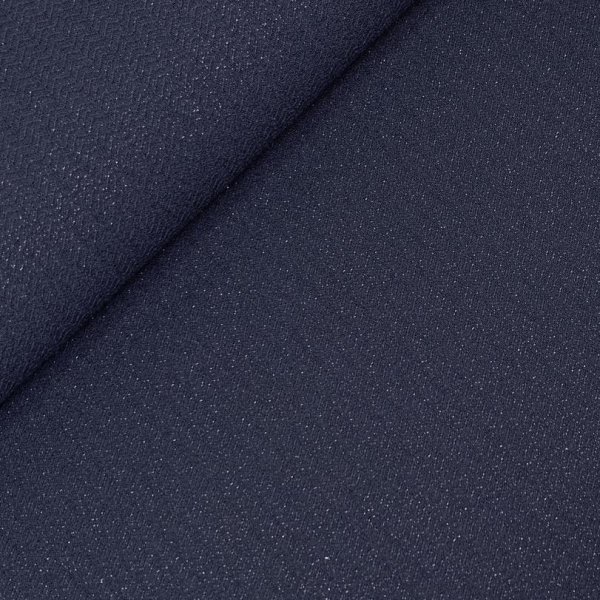 RESTSTÜCK 1,50m !!! - Viskosestretch - Jacquard - Glitzer - dunkelblau