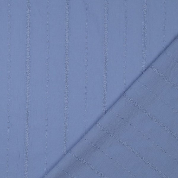 Baumwolle embroidery - Vivia Stripes - lavender