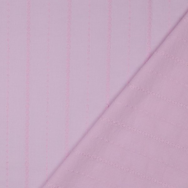 Baumwolle embroidery - Vivia Stripes - lilac