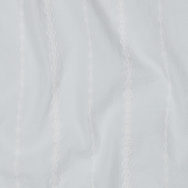 Baumwolle embroidery - Vivia Stripes - white