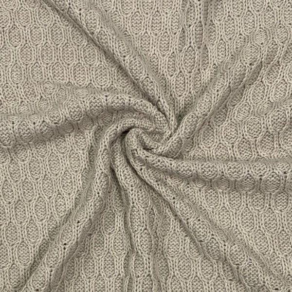 RESTSTÜCK 1,0m!!! - Wabenstrick - Jonas - meliert beige - Swafing