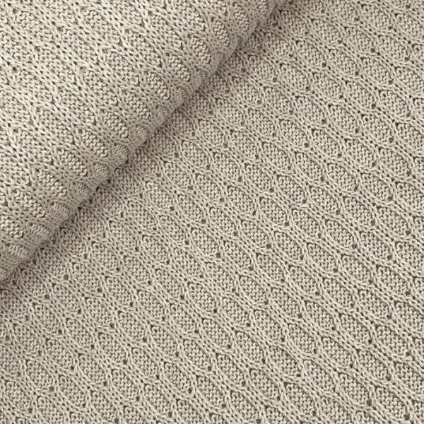 RESTSTÜCK 1,0m!!! - Wabenstrick - Jonas - meliert beige - Swafing