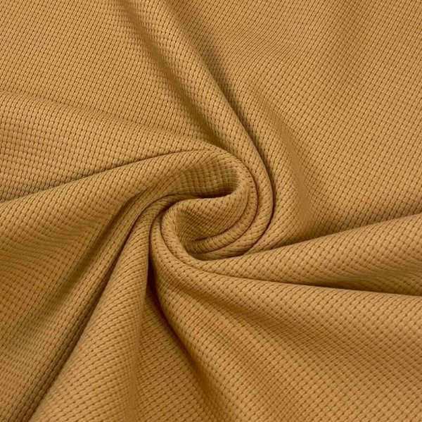 Strickjersey - Mini Waffel - camel