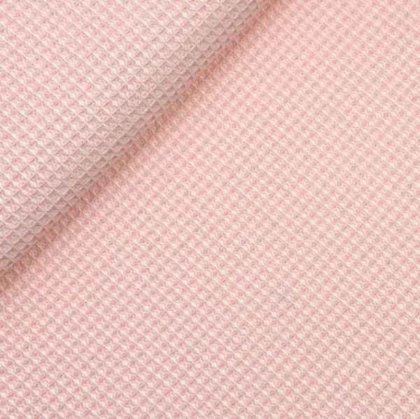 Waffelpique - Honeycomb - rosa