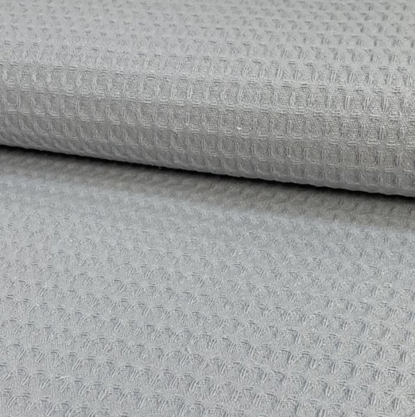 Waffelpique - Baumwolle - silver grey