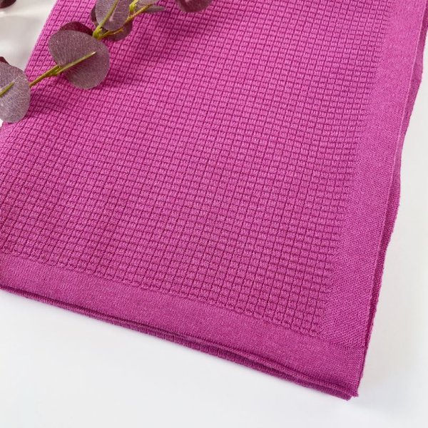 B-Ware!!! - Modalstrick - Waffle Knit - 60cm Panel - malve - Waffle Fall