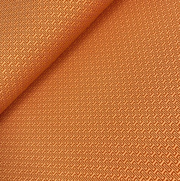 RESTSTÜCK 0,30m !!! - Bio Jacquard Jersey - 3D Wagara Knit - melone/nepal - Sakura - Hamburger Liebe - Albstoffe