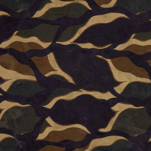 Viskose Jacquard - Abstrakt Leaves - Wera - dark brown