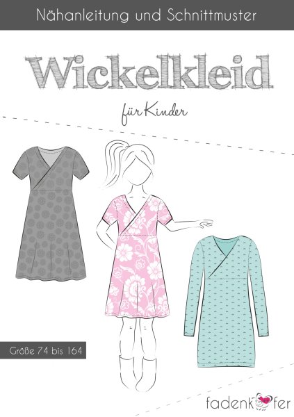 Papierschnittmuster - Wickelkleid - Kinder - Fadenkäfer