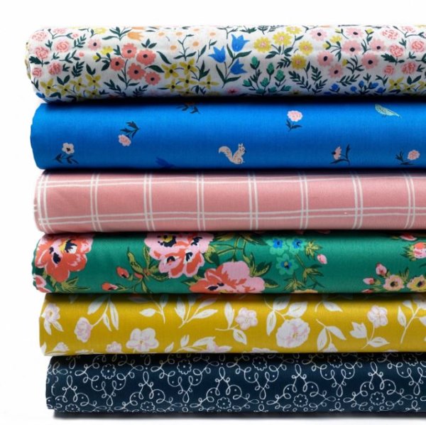 Bio Baumwoll Satin - Sweet Rose - Wildflower - Cloud9 Fabrics