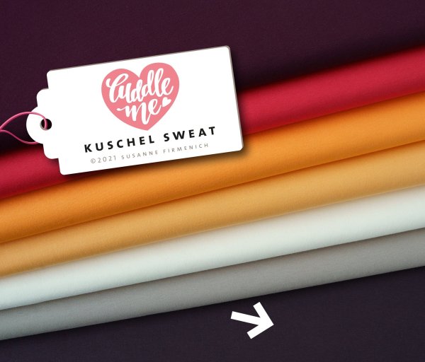 RESTSTÜCK 1,20m !!! - Bio Sweat - angeraut - mokka A90 - Cuddle me - Hamburger Liebe - Albstoffe