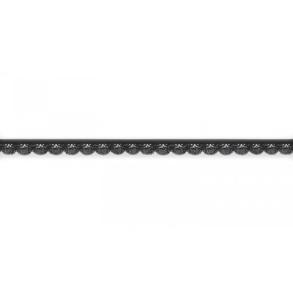 Spitzenborte elastisch - Bogen - black