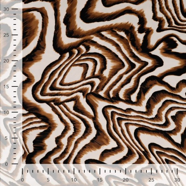 Viskosestretch - Zebra Brush Strokes - sand/black
