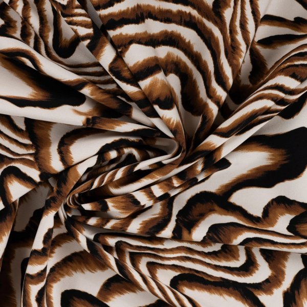 Viskosestretch - Zebra Brush Strokes - sand/black