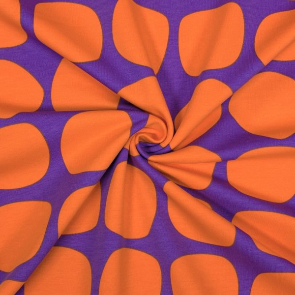 French Terry - Zilla Balls - lilac/orange
