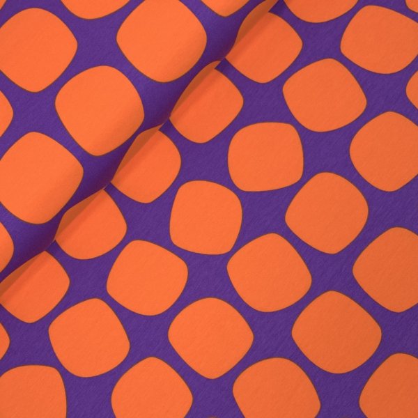 French Terry - Zilla Balls - lilac/orange