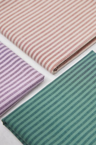 Bio Baumwoll Oxford - Stripe - dune/sienna - Mind the Maker