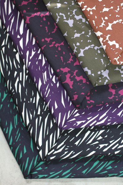 RESTSTÜCK 0,40m !!! - Bio Sweat - Cloudy Sava mit TENCEL™ Modal - dark navy/cherry - meetMilk