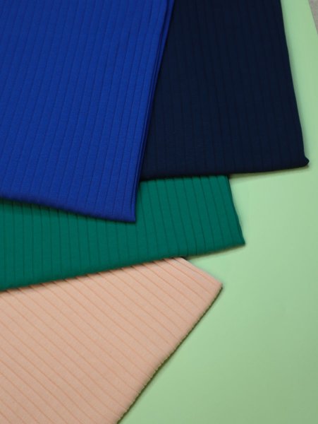 RESTSTÜCK 0,90m !!! - Bio Rib Jersey - Wide Derby - indigo night - Mind the Maker