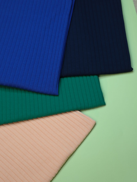 RESTSTÜCK 1,00m !!! - Bio Rib Jersey - Wide Derby - bottle green - Mind the Maker