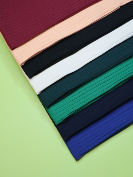RESTSTÜCK 1,00m !!! - Bio Rib Jersey - Wide Derby - bottle green - Mind the Maker