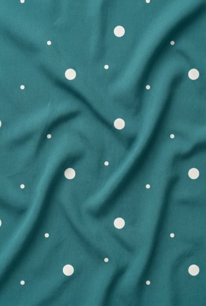 Viskose Twill mit LENZING™ ECOVERO™ Fasern - Dainty Dot - teal - Mind the Maker
