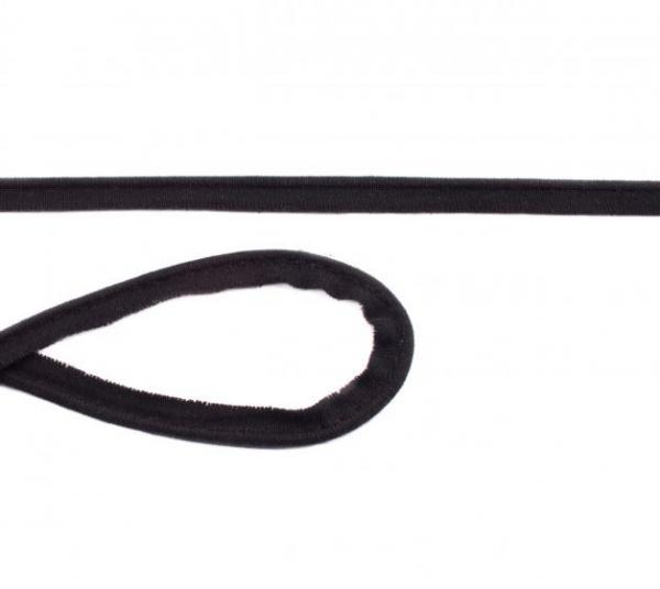 Paspelband Jersey - schwarz - 10 mm