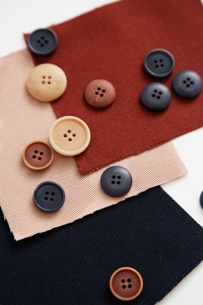 Knopf Corozo - Blaze - 15 mm - faded blue - Mind the Maker