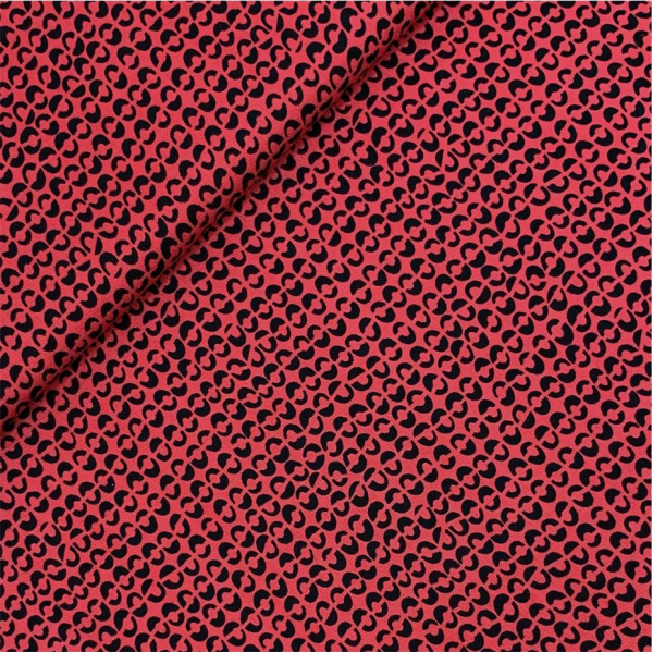 RESTSTÜCK 0,80m !!! - Viskose - Broken Dots - marsala