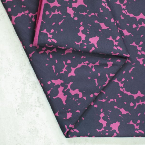 RESTSTÜCK 0,40m !!! - Bio Sweat - Cloudy Sava mit TENCEL™ Modal - dark navy/cherry - meetMilk