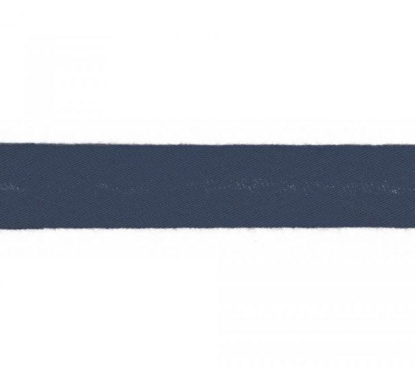 Schrägband - Musselin - 20mm - dark jeans