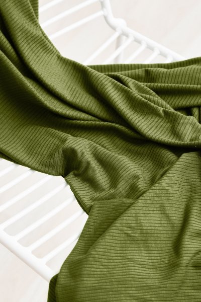 RESTSTÜCK 1,10m !!! - Derby Ribbed Jersey mit TENCEL™ - tea green - MeetMilk