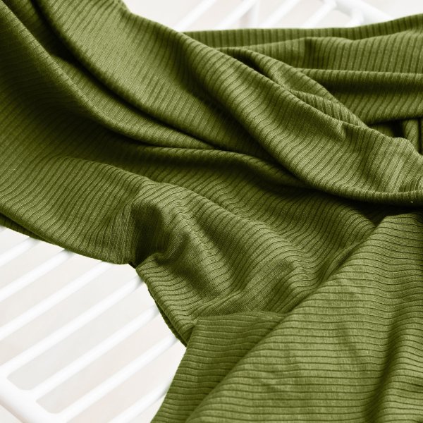 RESTSTÜCK 1,10m !!! - Derby Ribbed Jersey mit TENCEL™ - tea green - MeetMilk
