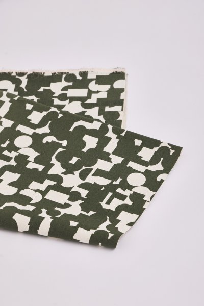 Canvas - Geomania - green khaki - Mind the Maker
