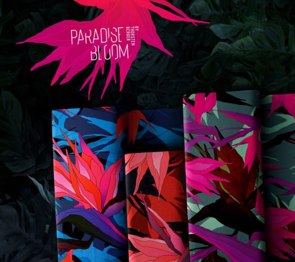 Viskose - Paradise Bloom - petrol - Swafing by Thorsten Berger
