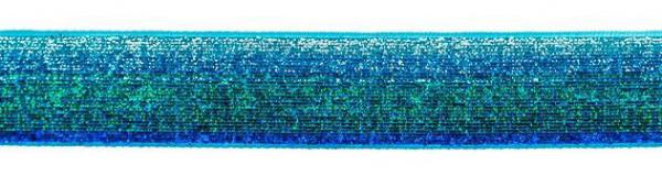 Glam Stripes - unelastisch 1,5 cm - Farbverlauf grün/kobalt Lurex