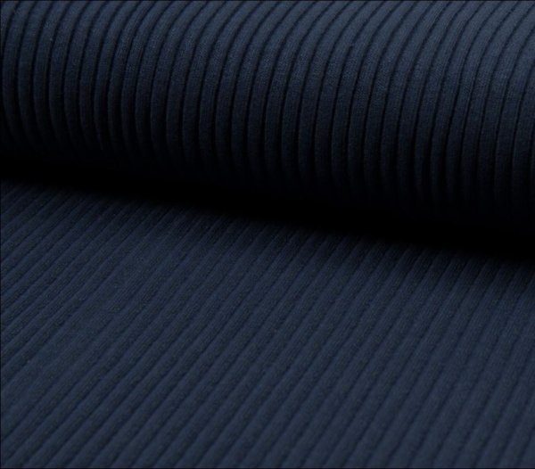 RESTSTÜCK 0,50m!!! - Bündchen Schlauch - Heavy Rib - Navy melange