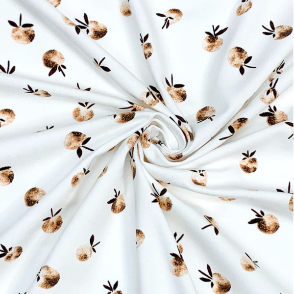RESTSTÜCK 0,50m !!! - Bio Baumwolljersey - Peach - camel brown