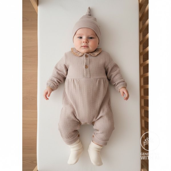 Doubleface Musselin - uni - beige/greige
