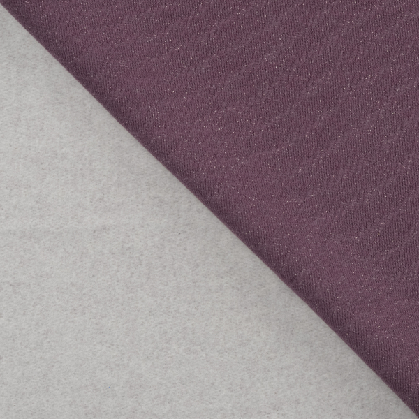 French Terry - brushed - mauve - Glitzer silber