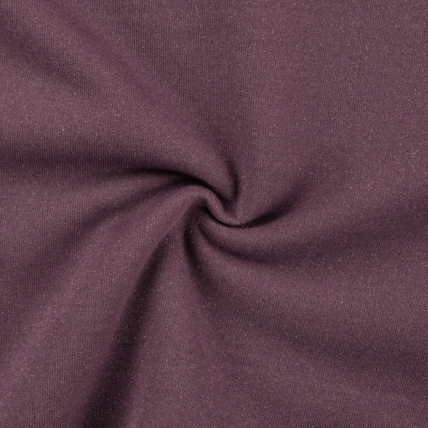 French Terry - brushed - mauve - Glitzer silber