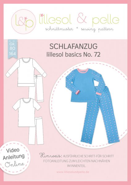 Papierschnittmuster - Schlafanzug No. 72 - Kinder - Lillesol & Pelle
