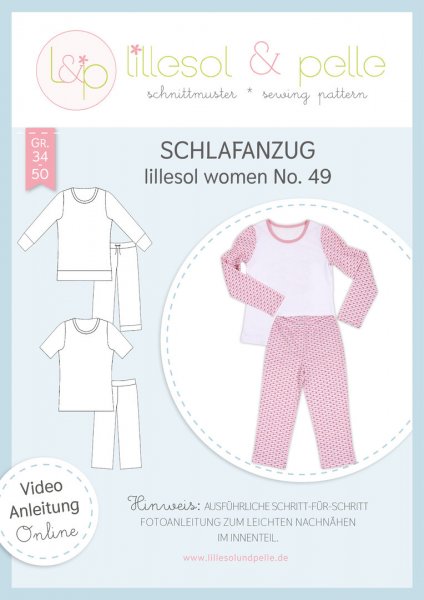 Papierschnittmuster - Schlafanzug No. 49 - Damen - Lillesol & Pelle