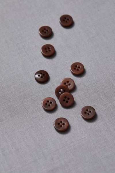 Knopf Corozo - Plain - 11 mm - pecan - meetMilk