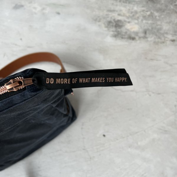 Webband - Do more of what makes you happy - schwarz/bronze - #mehretikette - Ännisews und Prülla