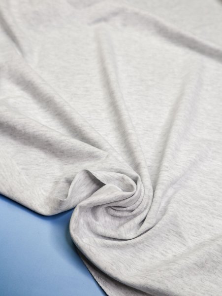 Baumwoll Jersey - melange - light grey - Mind the Maker