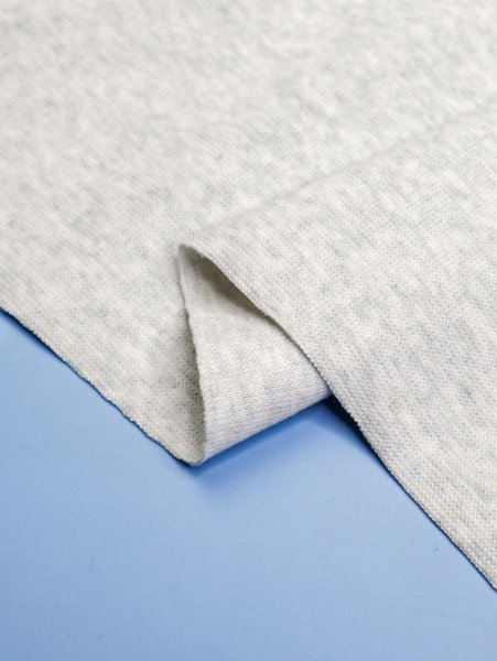 Baumwoll Bündchen - 1x1 Rib - melange - light grey - Mind the Maker